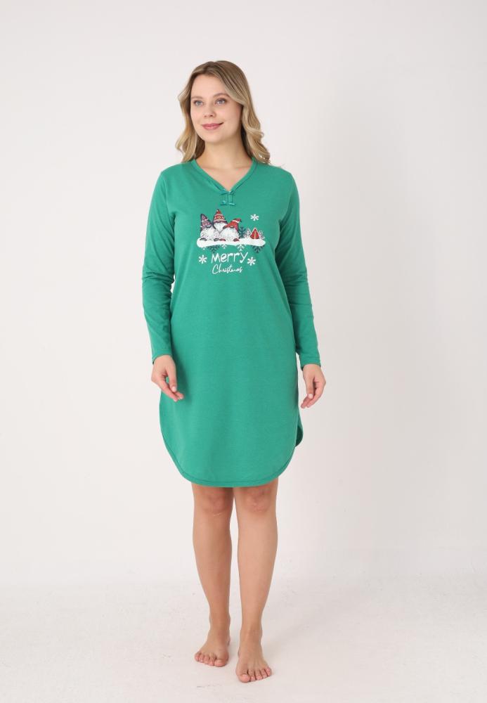 Camasa de noapte Craciun,Imprimeu Merry Christmas,En-gros